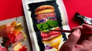 Бургер акрилом