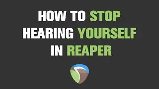 How to Stop Hearing Yourself (Monitoring) in Reaper | Quick Tutorial