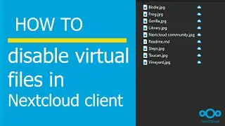 How to disable virtual files in Nextcloud client