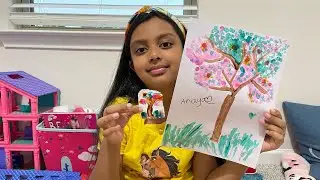 draw with anaya using cotton bud and toothpick | Anaya