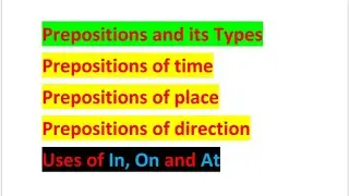 Preposition and its types 720p