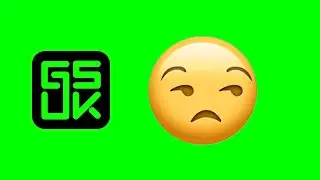 Unamused Face Emoji | GSUK — Copyright Free Green Screen