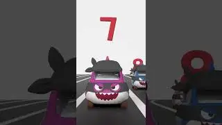 달려 달려! 열 꼬마 상어 자동차 🚗💨 #shorts
