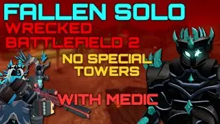 Wrecked Battlefield 2 SOLO FALLEN TRIUMPH No Special Towers NST | Tower Defense Simulator | Roblox