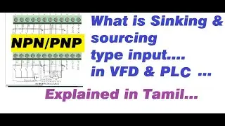 What is SINKING & SOURCING type inputs in VFD / PLC? Explained  in Tamil/ NPN/PNP Transistor