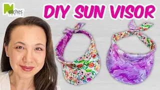 How to make a Sun Visor with Wired Headband  -  Easy DIY Spring Summer Hat