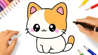 COMO DESENHAR UM GATINHO FOFO KAWAII FÁCIL 😻❤️