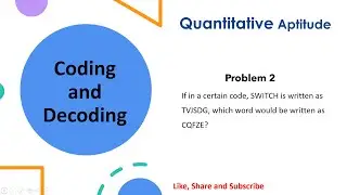 SWITCH is written as TVJSDG, which word would be written as CQFZE? || Problem 2 || Tech Code ||