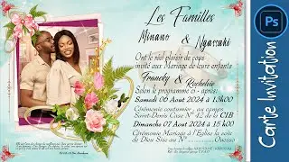 [Tuto en Français] Comment faire une carte invitation sur sur Photoshop.