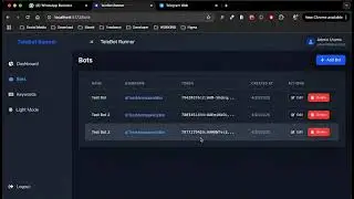 Admin panel telegram bot