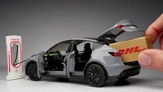 Unboxing of Tesla Model Y 🥵 Diecast Model Car