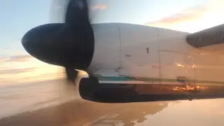 Alaska Airlines (Horizon Air) Bombardier DHC 8 Q400 [N410QX] dawn takeoff from PDX