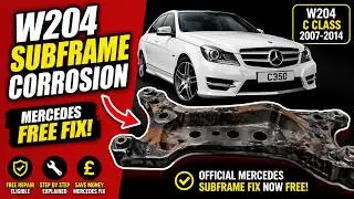 C-Class W204 Subframe Failed due to Corrosion - Mercedes Repaired for Free.
