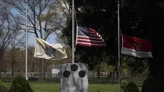 B-Roll: Flags blowing in the wind