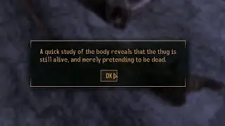 Merely pretending to be dead