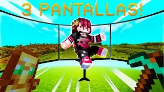 Minecraft but in 3 SCREENS! 🤯