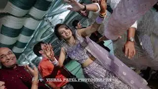 BEST NIGHT GARBA SONG BRIDE NEHA PATEL || VISHAL PATEL PHOTOGRAPHY || 9763287071