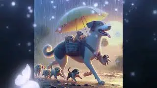 3D Illustration Dog and mother's love || AI generated and animation layout design