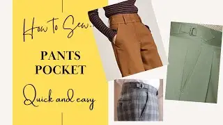 Quick and easy way to sew trousers pocket. No sewing courses needed!