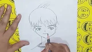 how to draw a anime /Easy anime step by step||how to draw a cute anime boy ||anime Drawing toturial