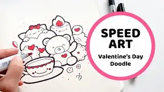 Watch my complete drawing process as I draw this kawaii doodle