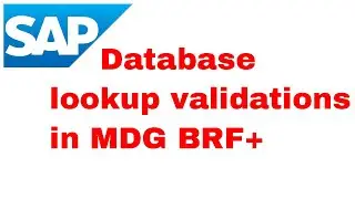 DB lookup validations in MDG BRF