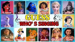 Guess Who's Singing 🎤🎙️🎶 Disney Song Quiz Challenge | Moana, Elsa, Rapunzel, Mirabel