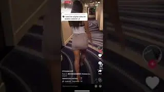 Girl shows underwear afternight