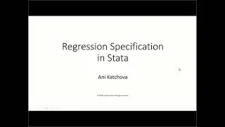 Regression Specification in Stata