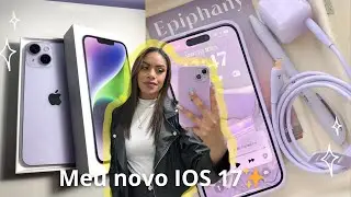 Meu novo IOS 17 ✨🥹 (Unboxing)🤍📲