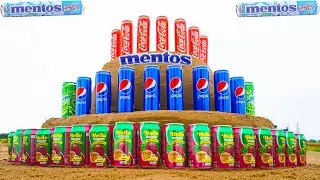 Experiment !! Step From Coca-Cola,Pesi, Mtn Dew  and mentos