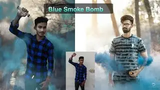 PicsArt Blue Smoke Bomb Photo Editing | PicsArt Editing Tutorial |