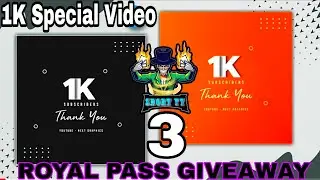 1k Subscribers For Spousal Video | Royal pass giveaway | Short Yt