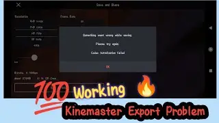 kinemaster something went wrong While saving❌  kinemaster fix problem |