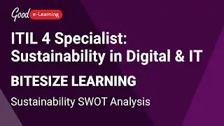 Sustainability SWOT Analysis | ITIL 4 Specialist: Sustainability in Digital & IT Bitesize Learning