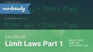 Limit Laws | Pt.1 (Basic Limits, Sum Law, Difference Law) - Nerdstudy