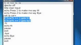 Batch Scripting - 4 - User Input