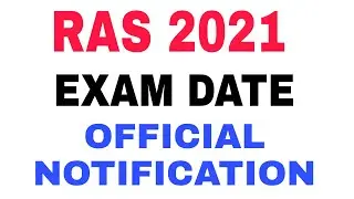 RAS 2021//RPSC RAS EXAM DATE//OFFICIAL NOTIFICATION//RAS NEWS