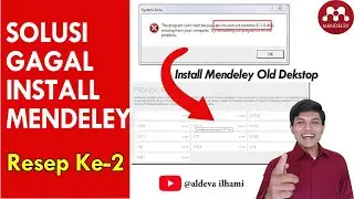 cara ampuh mengatasi eror install mendeley I api ms win crt run time I 110  # Untuk pengguna Windows