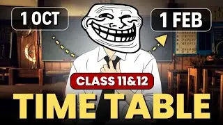 Topper's Timetable for class 11 &12 🔥 | Score 95% School+Coaching+Self Study | Study timetable 📈