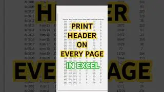 Print Headings or Titles on Every Page 