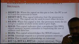 Externally Initated Signal & Basic Instruction set