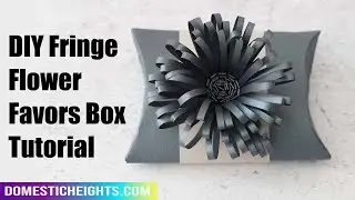 Fringe flower favors box tutorial