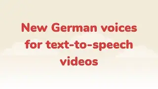 New German text-to-speech voices