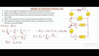 GRADE 12 ELECTRIC CIRCUIT QUESTIONS NO. 5
