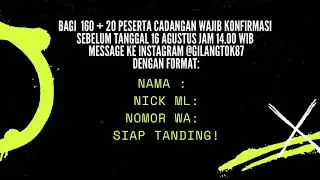 Pengumuman 160 peserta + 20 cadangan