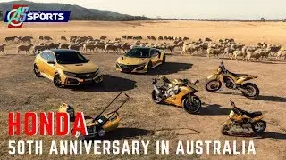 Honda made gold NSX, Civic Type R, lawnmower, generator for its 50th anniversary in Australia
