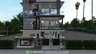 36x50 House Design 3D | 🔥🔥1800 Sqft | 6 BHK | Modern Design | Terrace Garden | ArchiEngineer