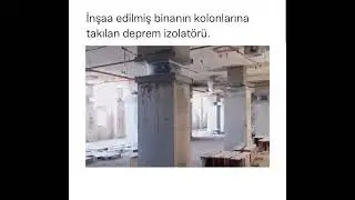 inşaa edilmiş binanın kolanlarına deprem izolatör takımı