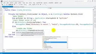 How to Check Directory Exist and Create New Directory in VB NET 2012